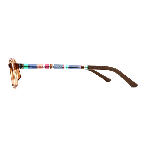 OWNDAYS | ESSENTIAL Light Brown Full Rim Rectangle left side