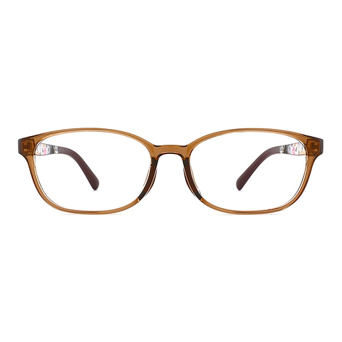 OWNDAYS | ESSENTIAL Light Brown Full Rim Rectangle left side