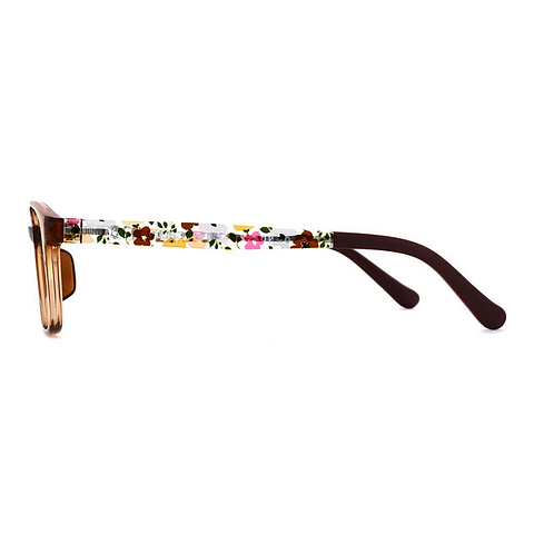 OWNDAYS | ESSENTIAL Light Brown Full Rim Rectangle left side