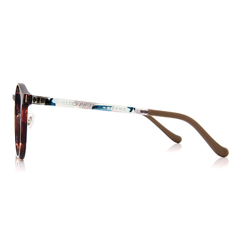 OWNDAYS | ESSENTIAL Light Brown Full Rim Boston left side