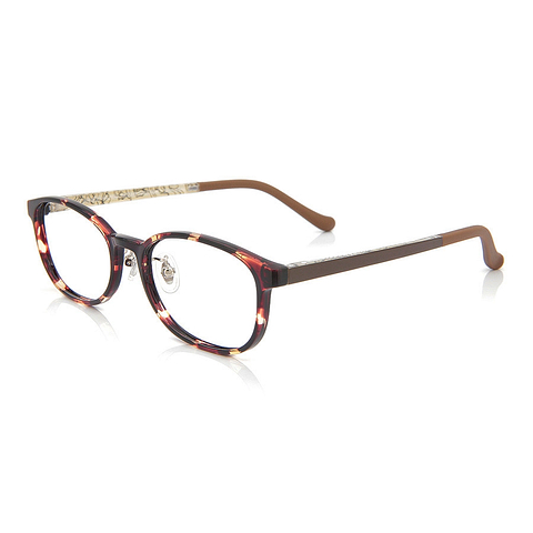 OWNDAYS | ESSENTIAL Light Brown Full Rim Oval right side