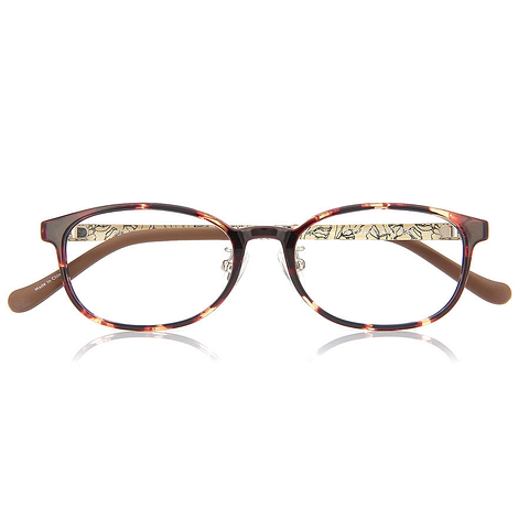 OWNDAYS | ESSENTIAL Light Brown Full Rim Oval right side