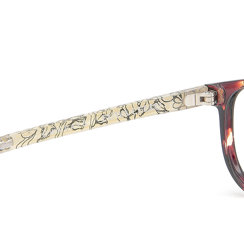 OWNDAYS | ESSENTIAL Light Brown Full Rim Oval left side