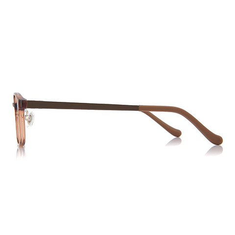 OWNDAYS | ESSENTIAL Light Brown Full Rim Oval left side