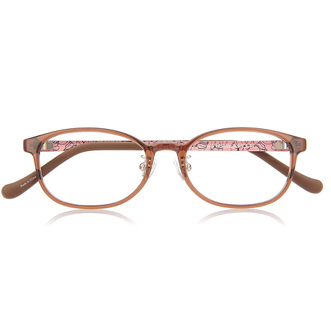 OWNDAYS | ESSENTIAL Light Brown Full Rim Oval right side