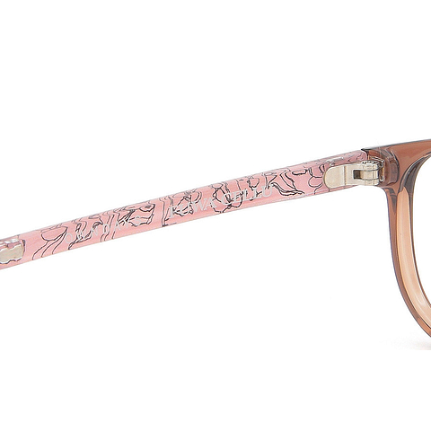 OWNDAYS | ESSENTIAL Light Brown Full Rim Oval left side