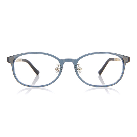 OWNDAYS | ESSENTIAL Navy Blue Full Rim Oval left side