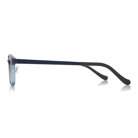 OWNDAYS | ESSENTIAL Navy Blue Full Rim Oval left side