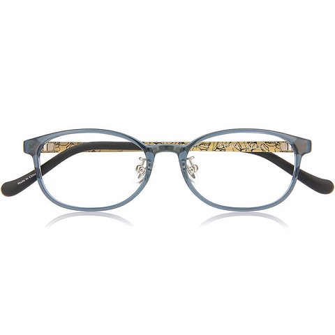 OWNDAYS | ESSENTIAL Navy Blue Full Rim Oval right side