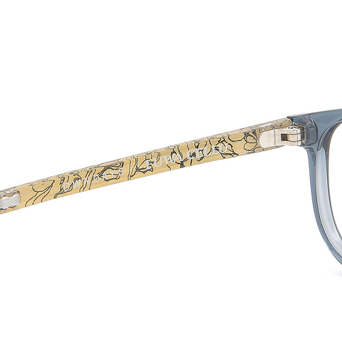 OWNDAYS | ESSENTIAL Navy Blue Full Rim Oval left side