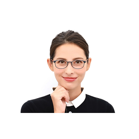 OWNDAYS | ESSENTIAL Navy Blue Full Rim Oval right side