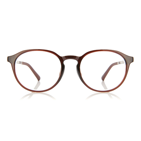 OWNDAYS | ESSENTIAL Light Brown Full Rim Boston left side
