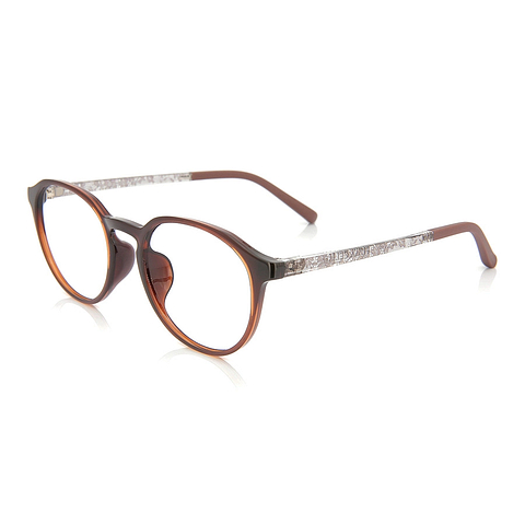 OWNDAYS | ESSENTIAL Light Brown Full Rim Boston right side