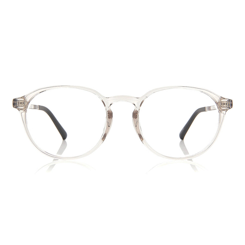 OWNDAYS | ESSENTIAL Light Gray Full Rim Boston left side
