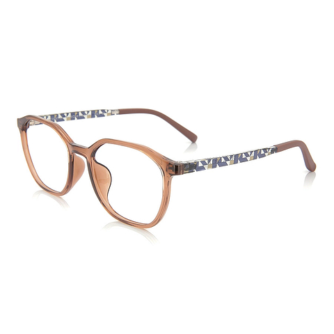 OWNDAYS | ESSENTIAL Light Brown Full Rim Polygon right side