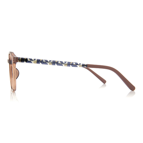 OWNDAYS | ESSENTIAL Light Brown Full Rim Polygon left side