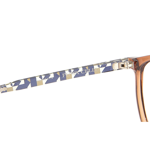 OWNDAYS | ESSENTIAL Light Brown Full Rim Polygon left side