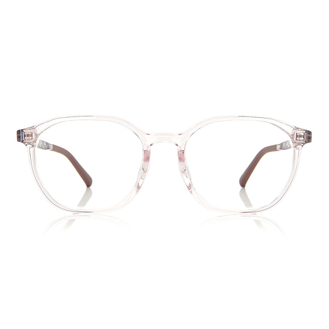 OWNDAYS | ESSENTIAL Pink Transparent Full Rim Polygon left side