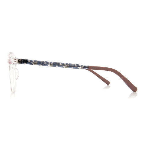 OWNDAYS | ESSENTIAL Pink Transparent Full Rim Polygon left side