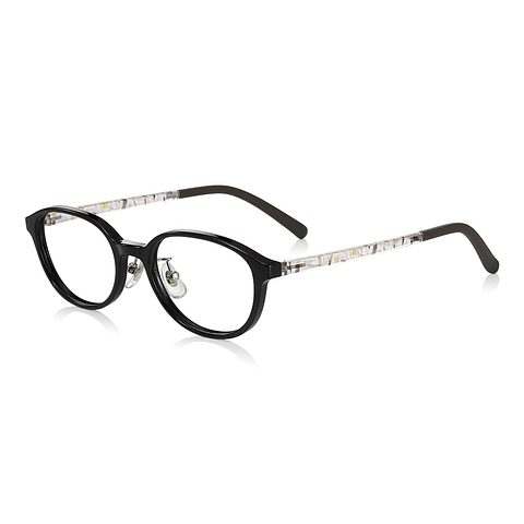OWNDAYS | ESSENTIAL Black Full Rim Oval right side