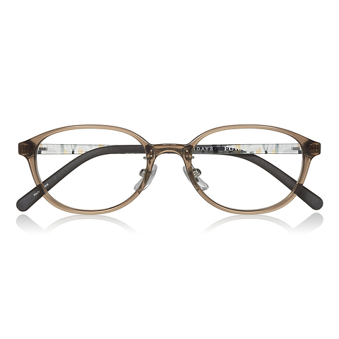 OWNDAYS | ESSENTIAL Light Brown Full Rim Oval right side