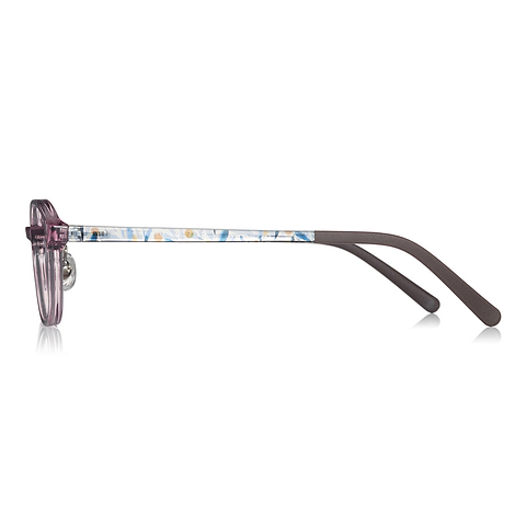 OWNDAYS | ESSENTIAL Purple Full Rim Oval left side