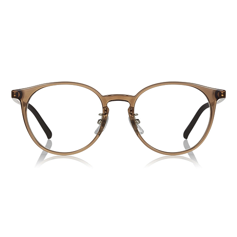 OWNDAYS | ESSENTIAL Light Brown Full Rim Boston left side