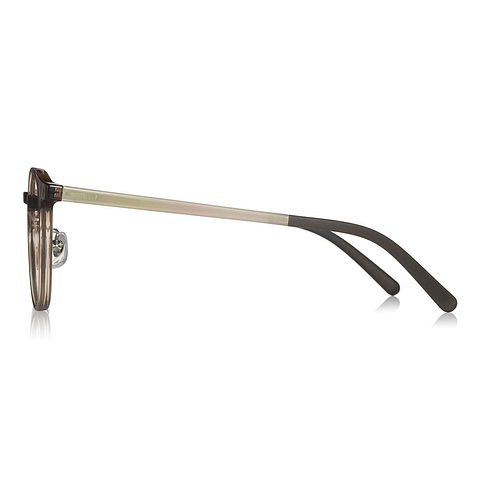 OWNDAYS | ESSENTIAL Light Brown Full Rim Boston left side