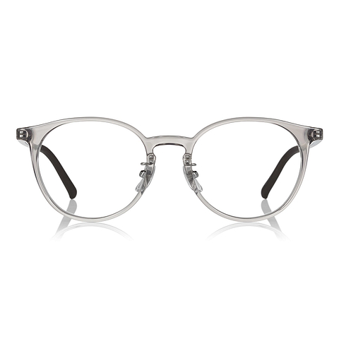 OWNDAYS | ESSENTIAL Light Gray Full Rim Boston left side