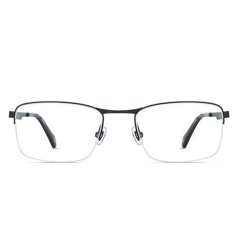 Fossil Light Green Half Rim Rectangle right side