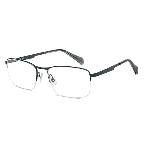 Fossil Light Green Half Rim Rectangle left side