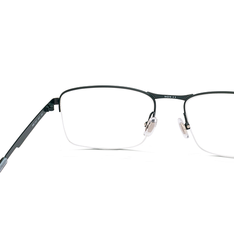 Fossil Light Green Half Rim Rectangle right side