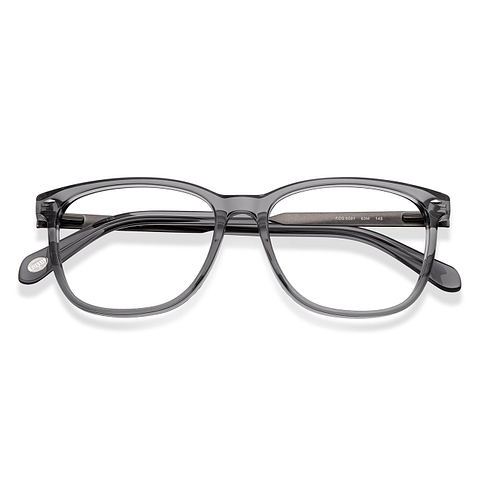 Fossil Gray Transparent Full Rim Square left side