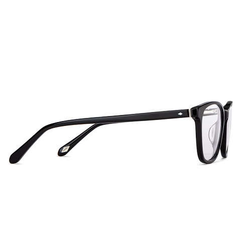 Fossil Black Full Rim Square left side