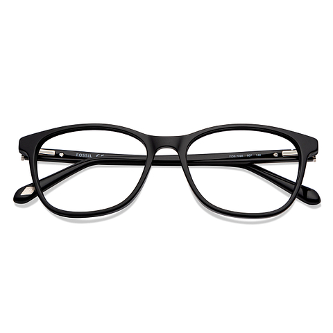 Fossil Black Full Rim Square left side