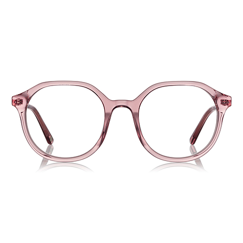 Graph Belle Pink Transparent Full Rim Polygon left side