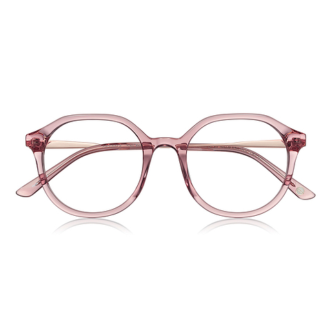 Graph Belle Pink Transparent Full Rim Polygon right side