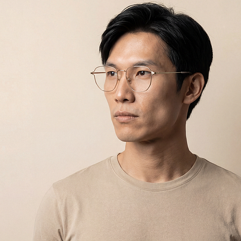 Graph Belle Gold Full Rim Polygon right side