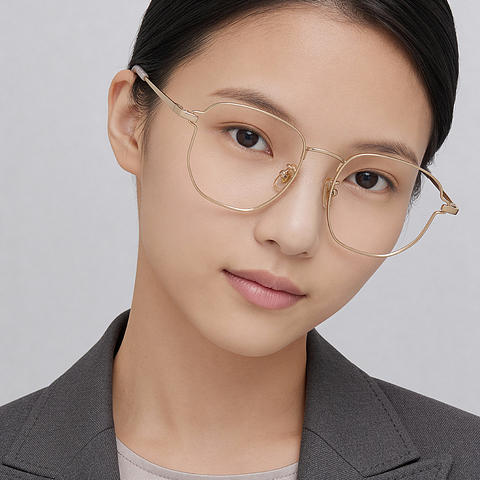 Graph Belle Gold Full Rim Polygon right side