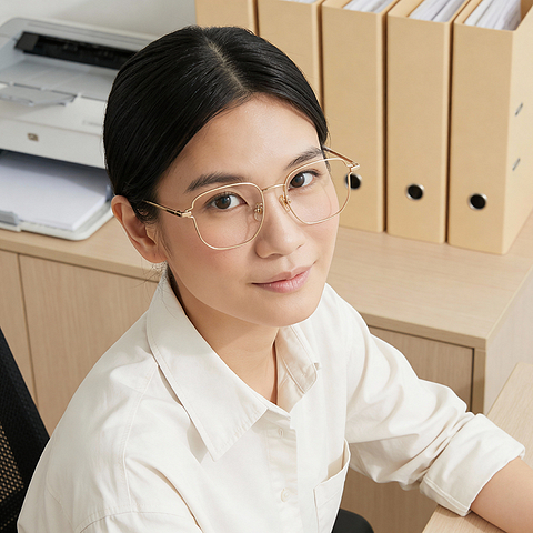 Graph Belle Gold Full Rim Polygon right side