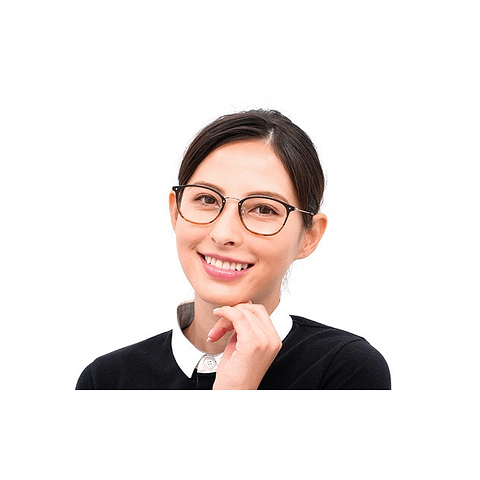 Graph Belle Light Brown Full Rim Oval left side