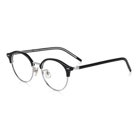Graph Belle Black Half Rim Browline right side