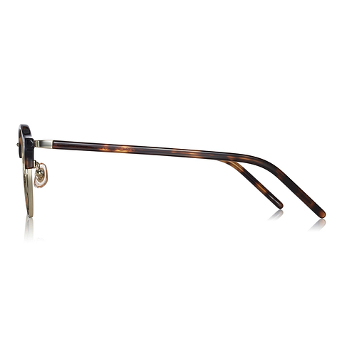 Graph Belle Light Brown Half Rim Boston left side