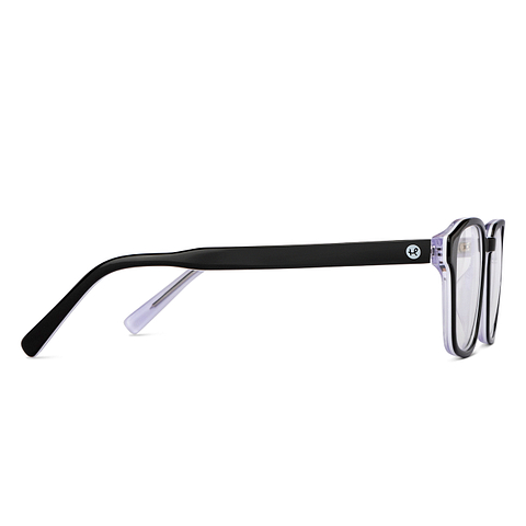 Hooper online Black White Transparent Full Rim Wayfarer left side