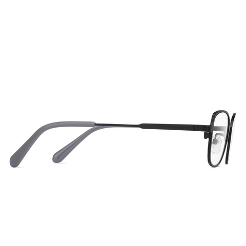Hooper Black Full Rim Rectangle left side
