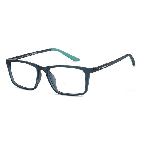 Hooper Online Blue Transparent Full Rim Rectangle left side