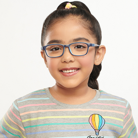 Hooper Screen Glasses Blue Block Phone  Computer Glasses: Blue Green Full Rim Rectangle Kids 5-8 yrs Hooper HP D10039M-C1 right side