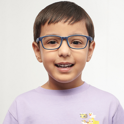 Hooper Screen Glasses Blue Block Phone  Computer Glasses: Blue Green Full Rim Rectangle Kids 5-8 yrs Hooper HP D10039M-C1 left side