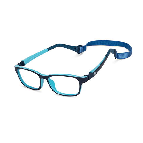 Hooper Screen Glasses Blue Block Phone  Computer Glasses: Blue Green Full Rim Rectangle Kids 5-8 yrs Hooper HP D10039M-C1 left side
