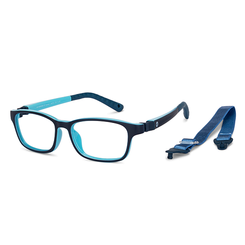 Hooper Screen Glasses Blue Block Phone  Computer Glasses: Blue Green Full Rim Rectangle Kids 5-8 yrs Hooper HP D10039M-C1 right side